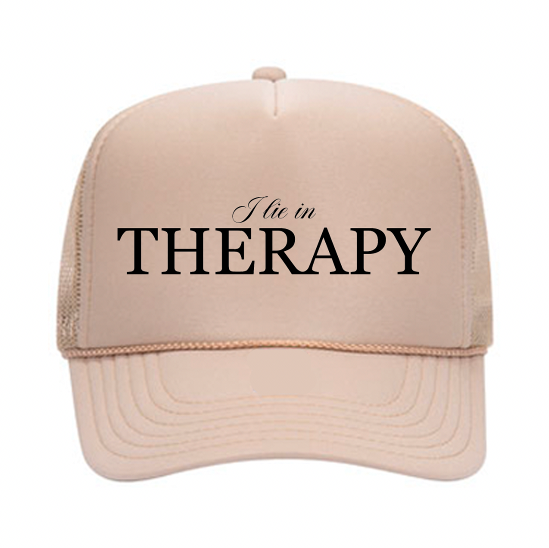 I Lie In Therapy Mesh Trucker Hat