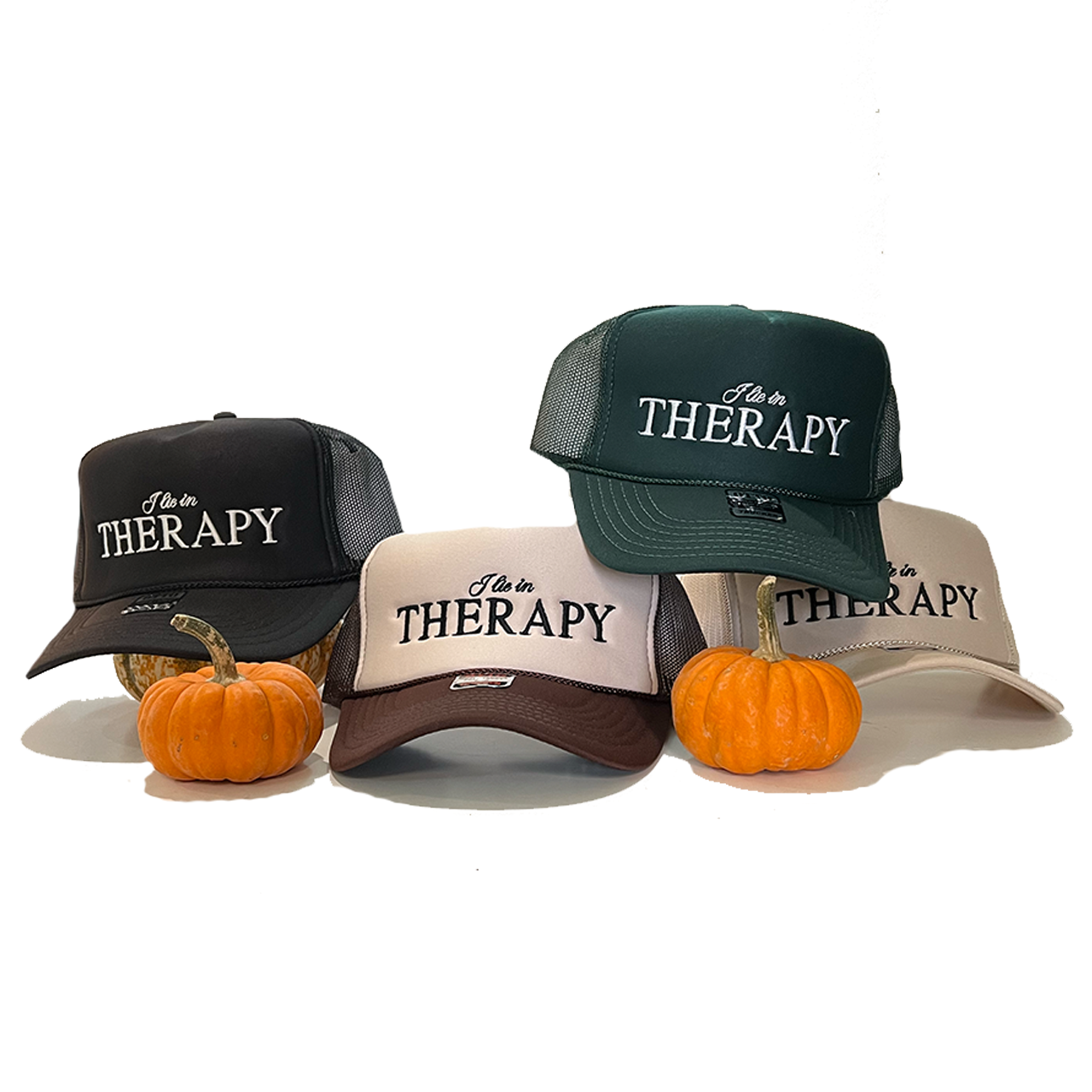 I Lie In Therapy Mesh Trucker Hat