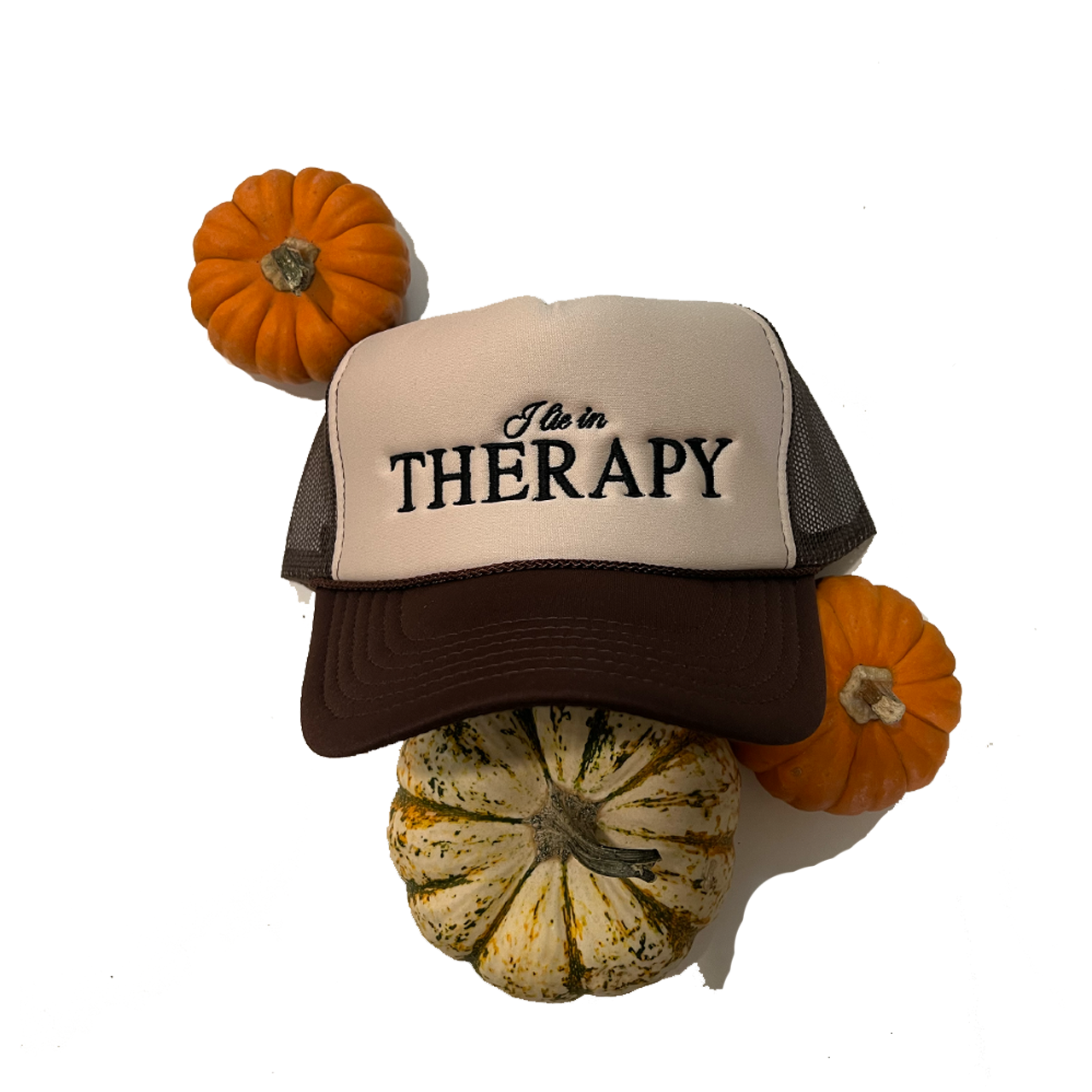 I Lie In Therapy Mesh Trucker Hat